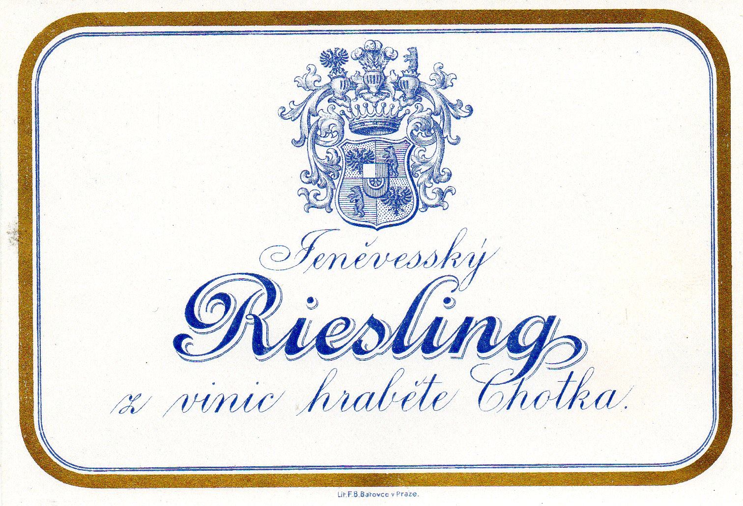 Jeněveský riesling z vinic hraběte Chotka
